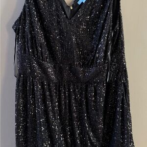 Draper James Black Sequin Dress